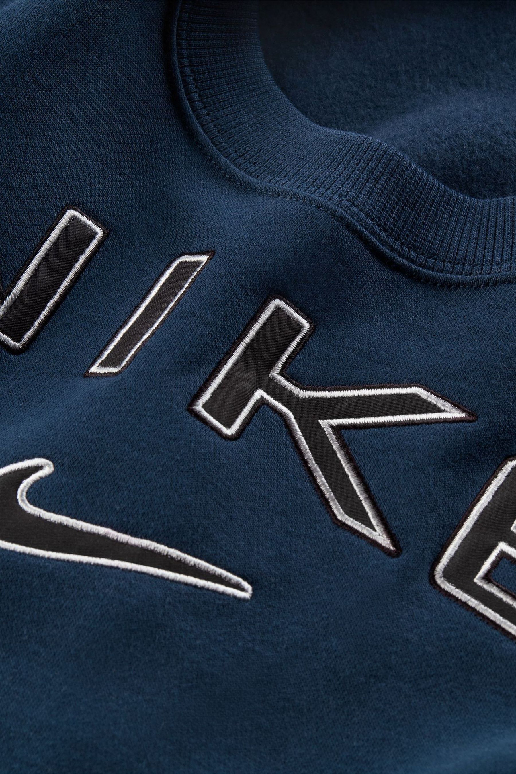 Buy Nike Navy Phoenix Fleece Standard Varsity Logo Crew Neck Sweatshirt from the Next UK online shop