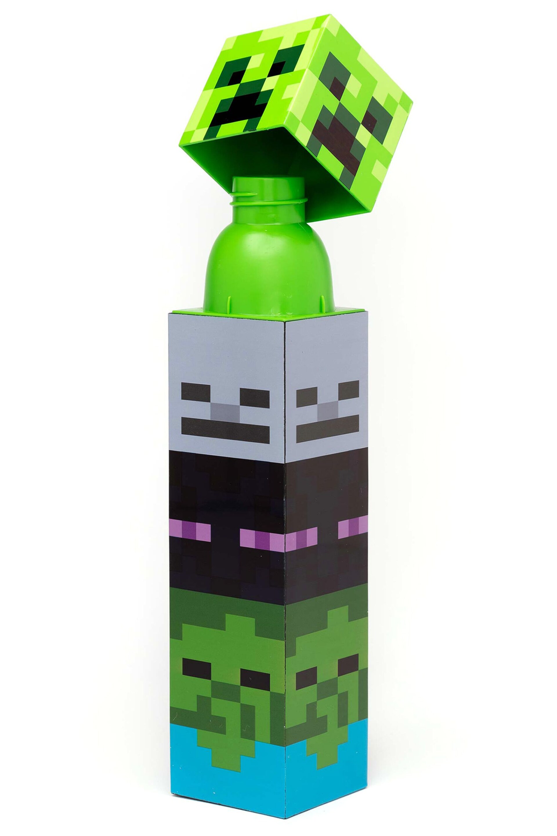 Vanilla Underground Green Minecraft Boys Square Mobs Screw Water Bottle - Image 1 of 3