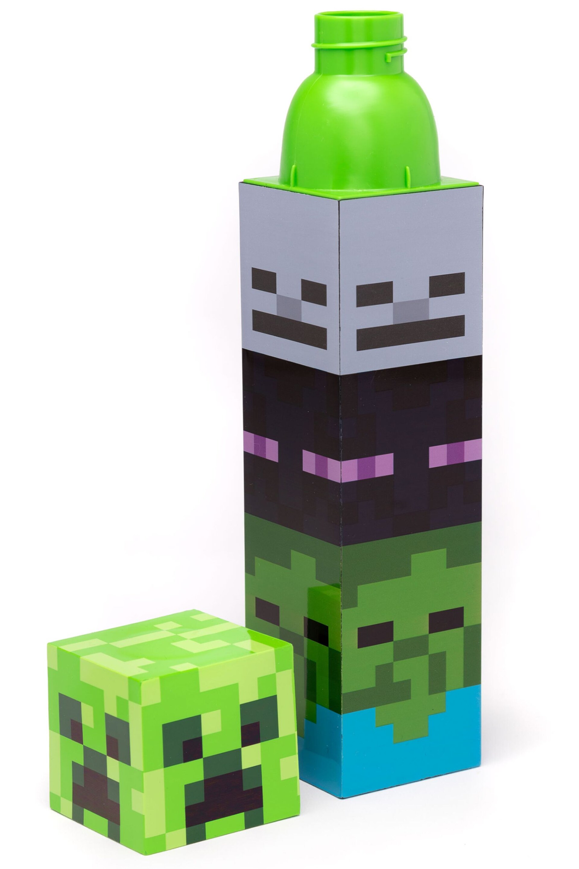 Vanilla Underground Green Minecraft Boys Square Mobs Screw Water Bottle - Image 2 of 3