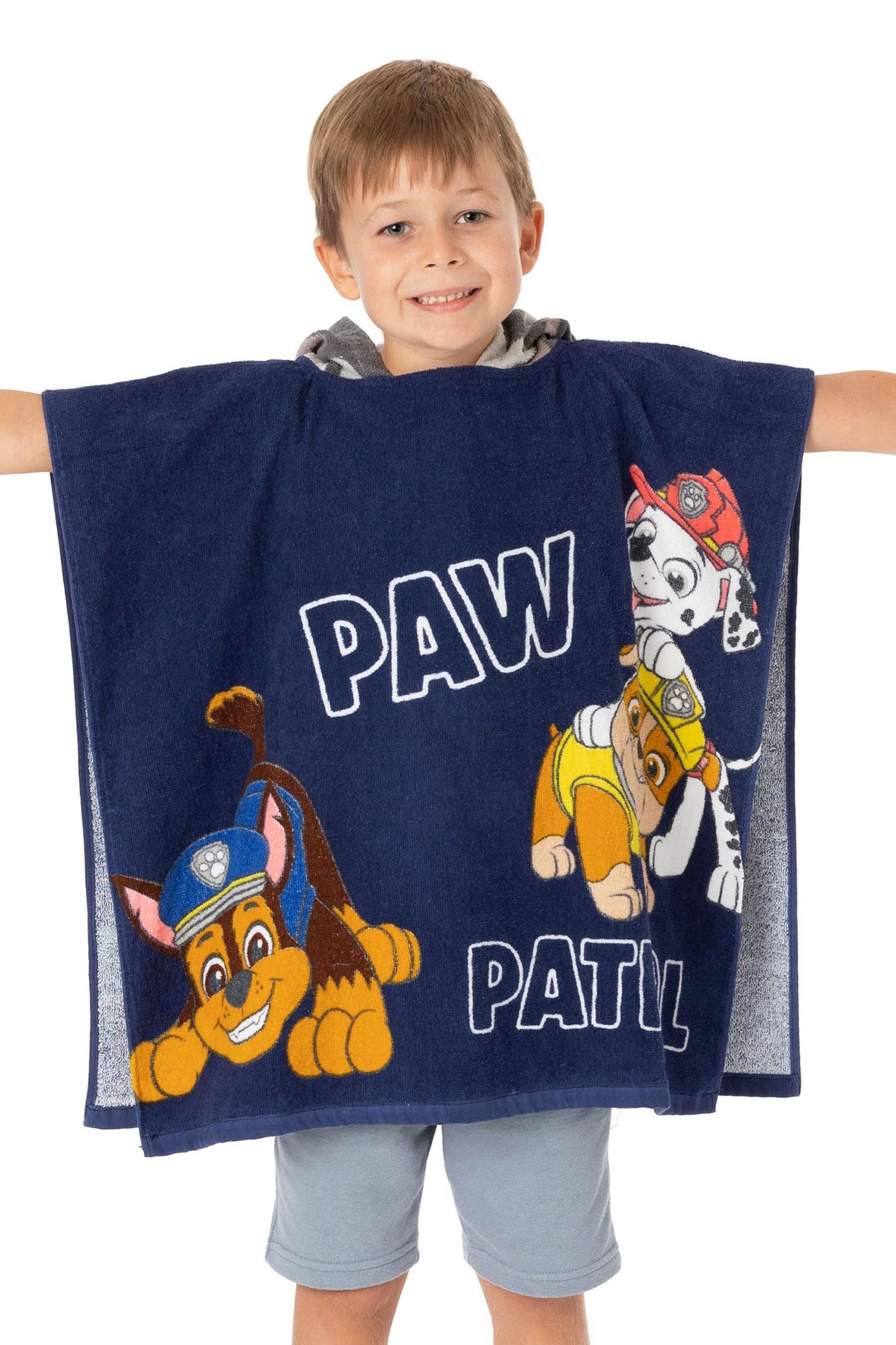 Buy Vanilla Underground Blue Paw Patrol Character Towel Poncho from Next Luxembourg
