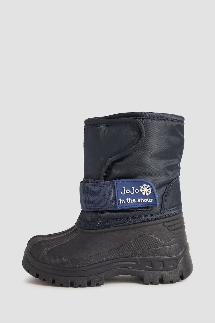 JoJo Maman Bébé Navy Alpine Snow Boots - Image 4 of 4