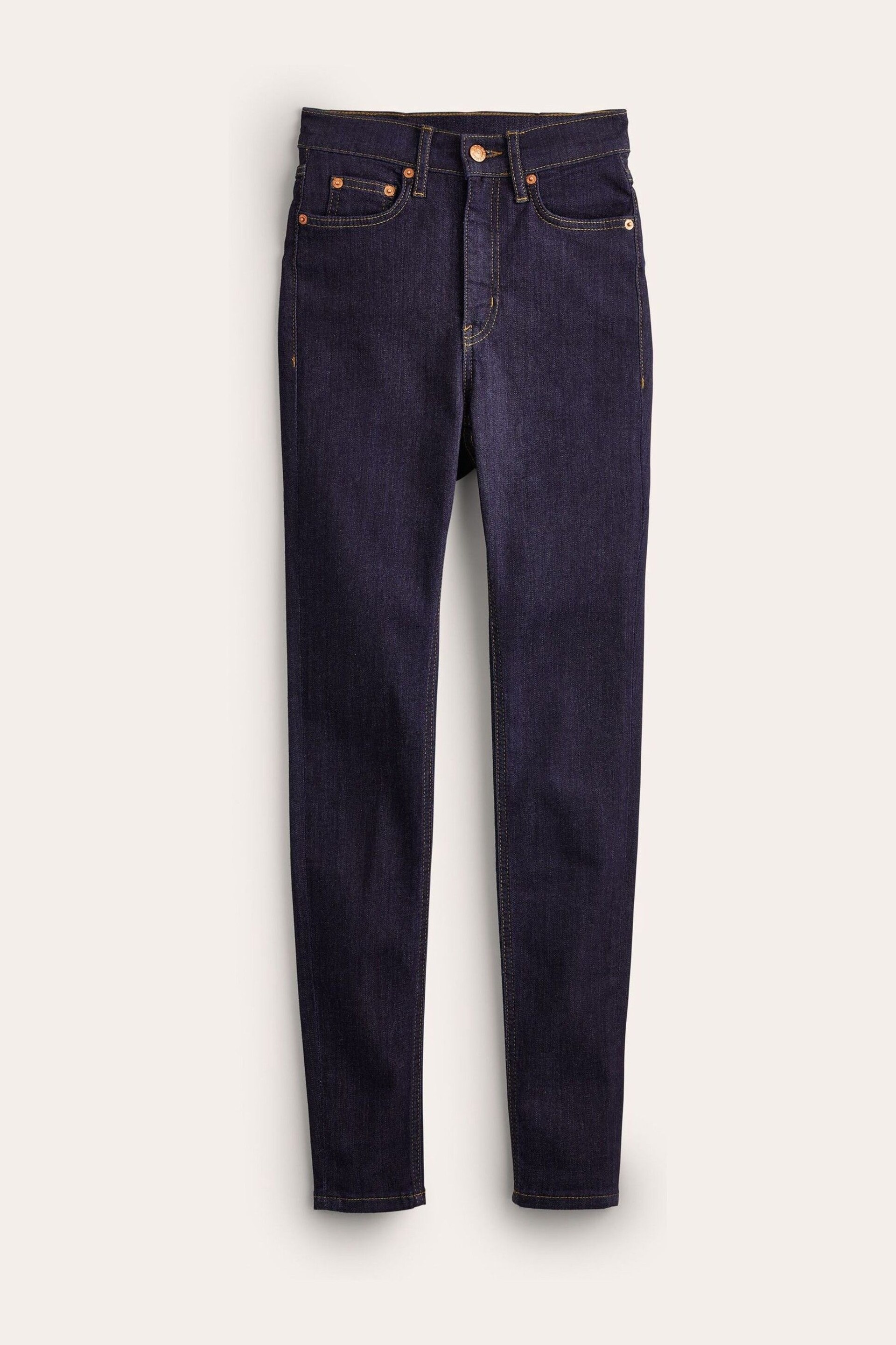 Boden Dark Blue Mid Rise Skinny Jeans - Image 6 of 6