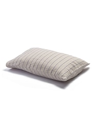 Piglet in Bed Dusk Blue Ticking Stripe Set of 2 Linen Pillowcases - Image 2 of 3