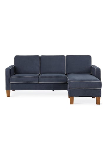 Novogratz Blue Bowen Sectional Sofa