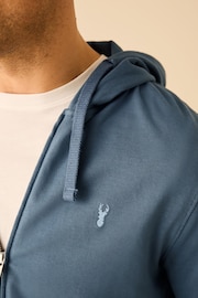 Blue Lightweight Zip Up Hoodie - Image 4 of 8