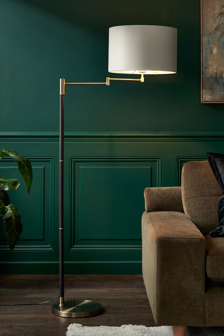 Buy Black Hudson Swing Arm Floor Lamp from the Next UK online shop