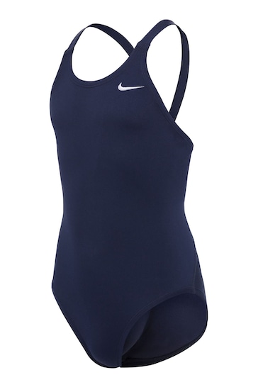 Nike Navy Hydrastrong Performance Fastback Swimsuit