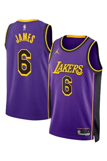 Buy Nike Purple Los Angeles Lakers Jordan Statement Edition Swingman ...