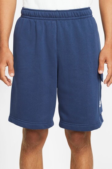 Nike Navy Club Fleece Cargo Shorts