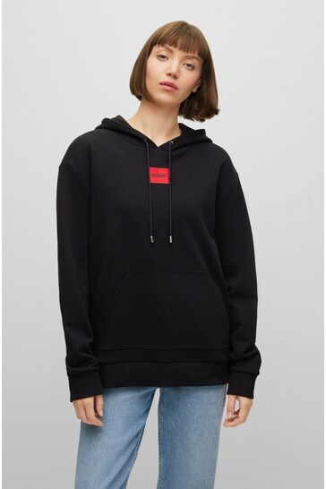 HUGO Relaxed Fit Box Logo Overhead Hoodie