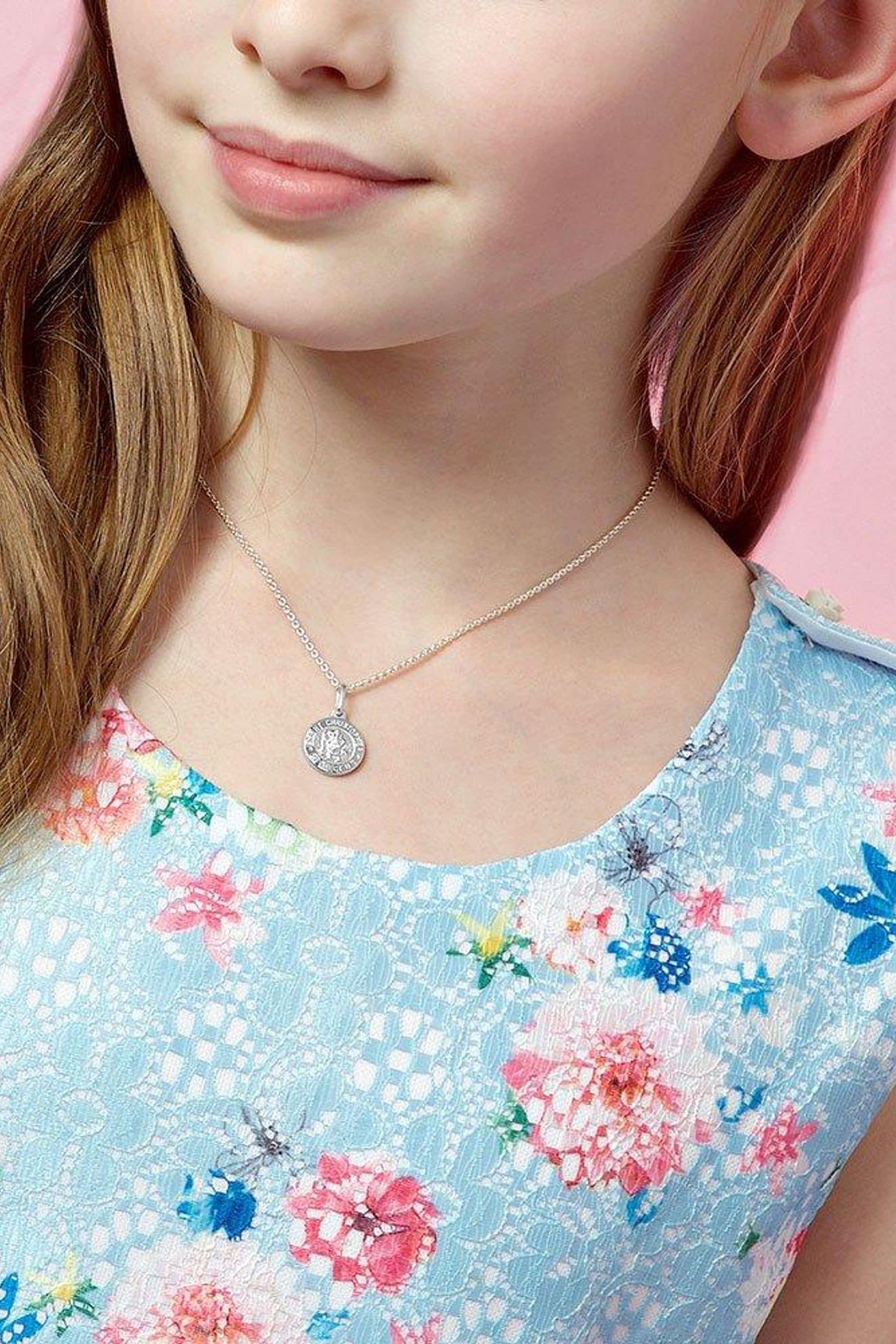 Beaverbrooks Mini B Childrens Silver Cross Locket | very.co.uk