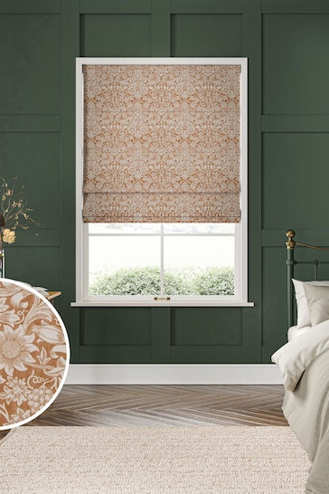 William Morris At Home Orange Sunflower Made to Measure Roman Blinds