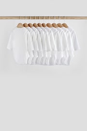 White 10 Pack Essential Baby Long Sleeve Bodysuits - Image 2 of 7