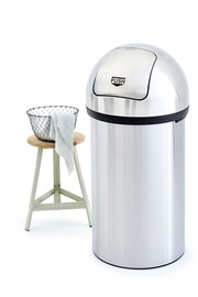 Brabantia Silver Push Bin 60L - Image 1 of 4