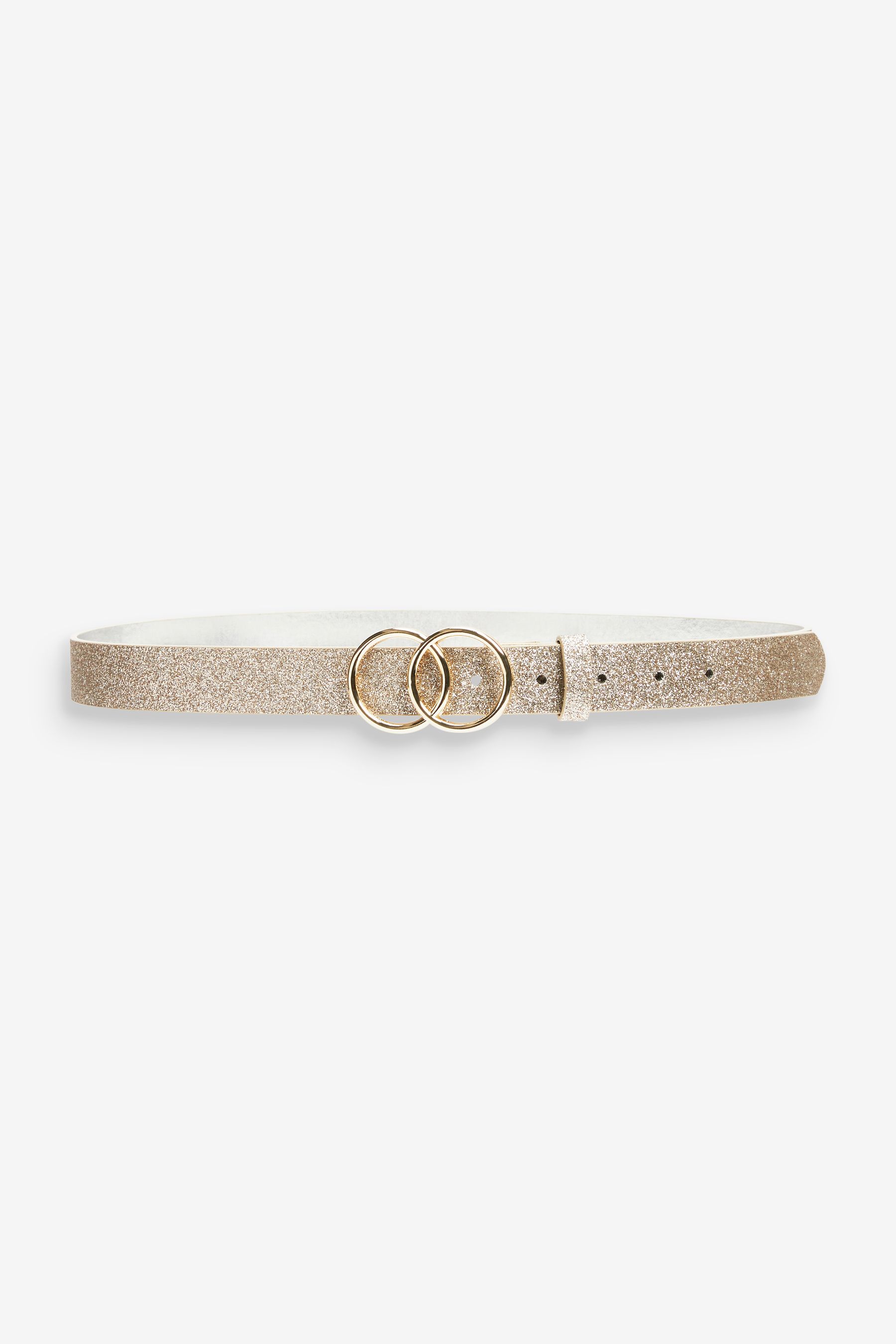 Buy Gold Double Circle Buckle Glitter Belt from the Next UK online shop