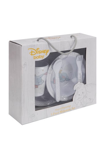Disney 5 Piece White Magical Beginnings Dumbo Crockery Set