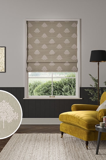 William Morris At Home Natural Marigold Tree Embroidery Made to Measure Roman Blinds