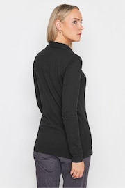 Long Tall Sally Black Cotton Jersey Shirt - Image 2 of 4