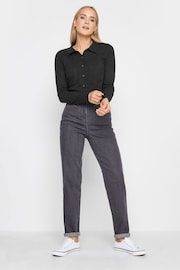 Long Tall Sally Black Cotton Jersey Shirt - Image 3 of 4