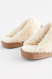 Tan Brown Animal Suede Mule Slippers - Image 6 of 7