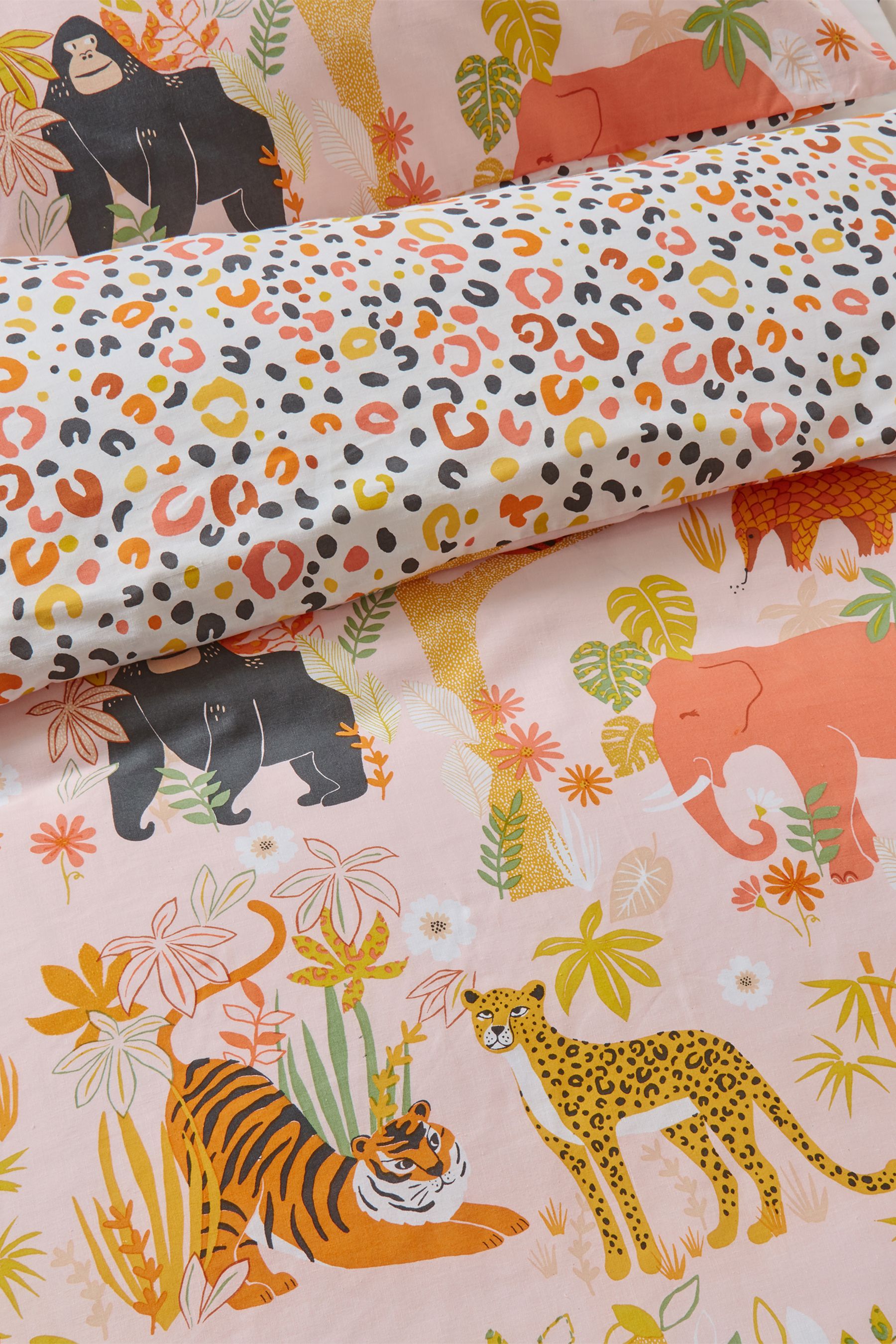 Buy furn. White Endangered Safari Animal Kids Cotton Duvet Cover