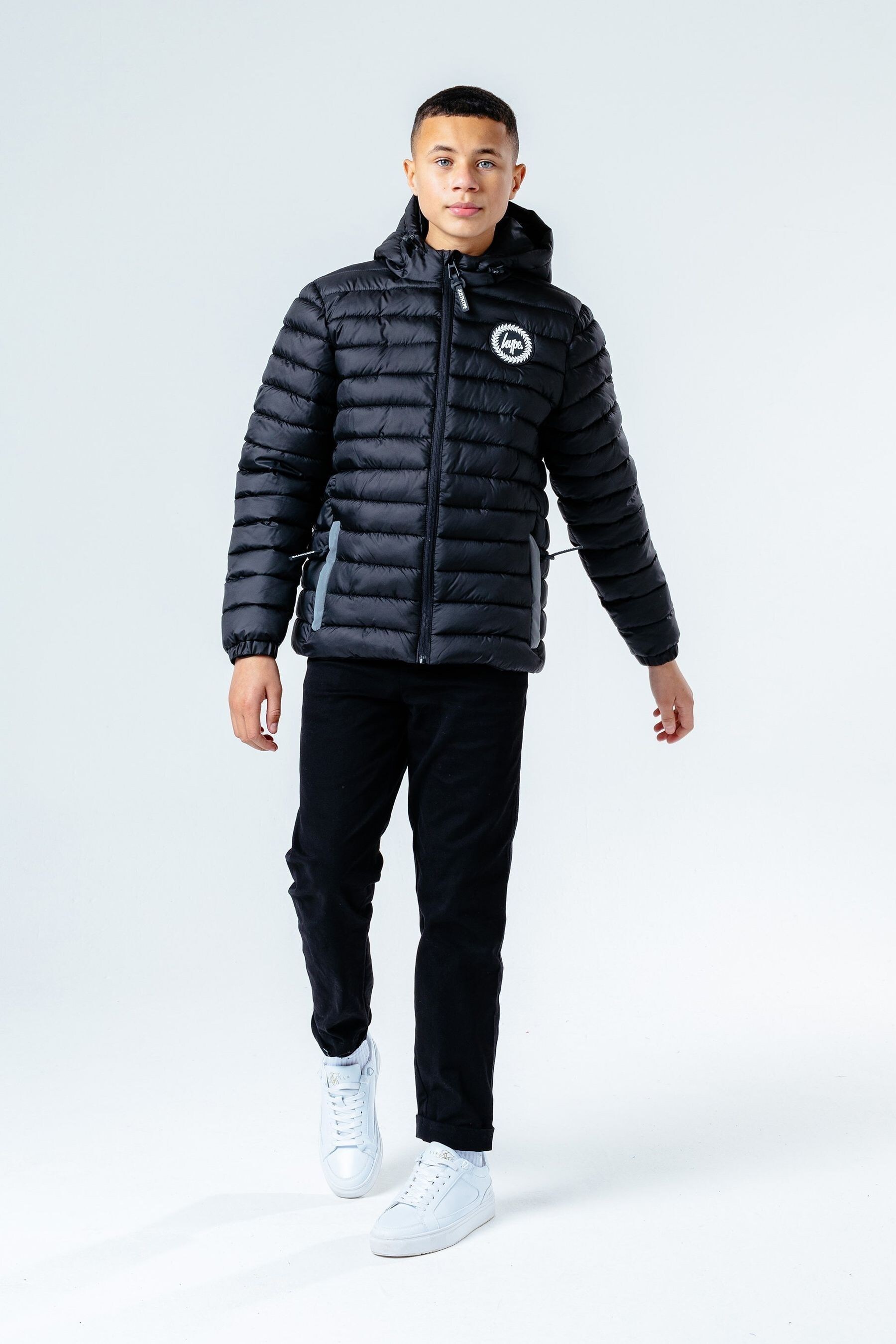 Hype black padded coat discount