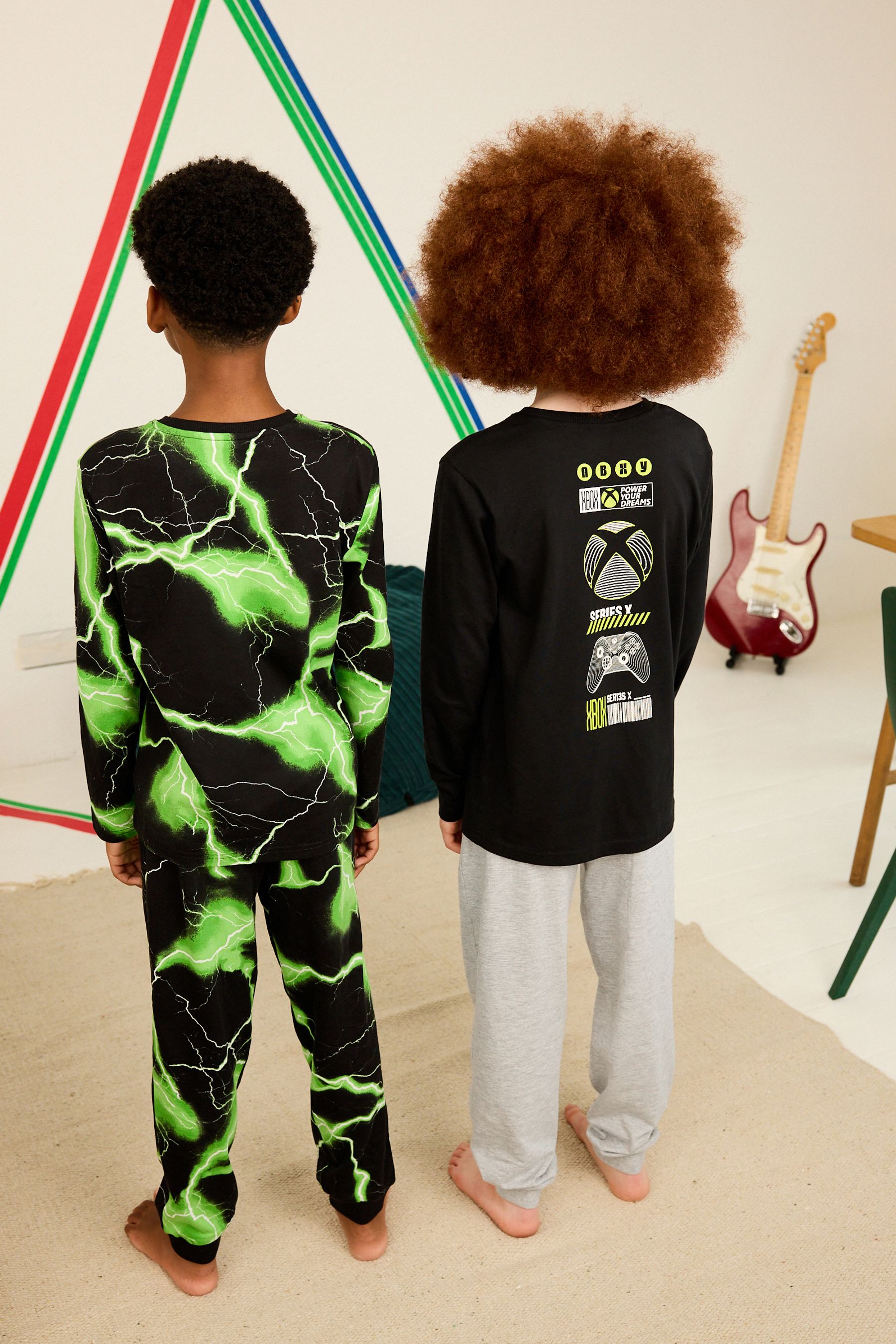 Buy Black Green Xbox Pyjamas 2 Pack 5 16yrs from Next Luxembourg