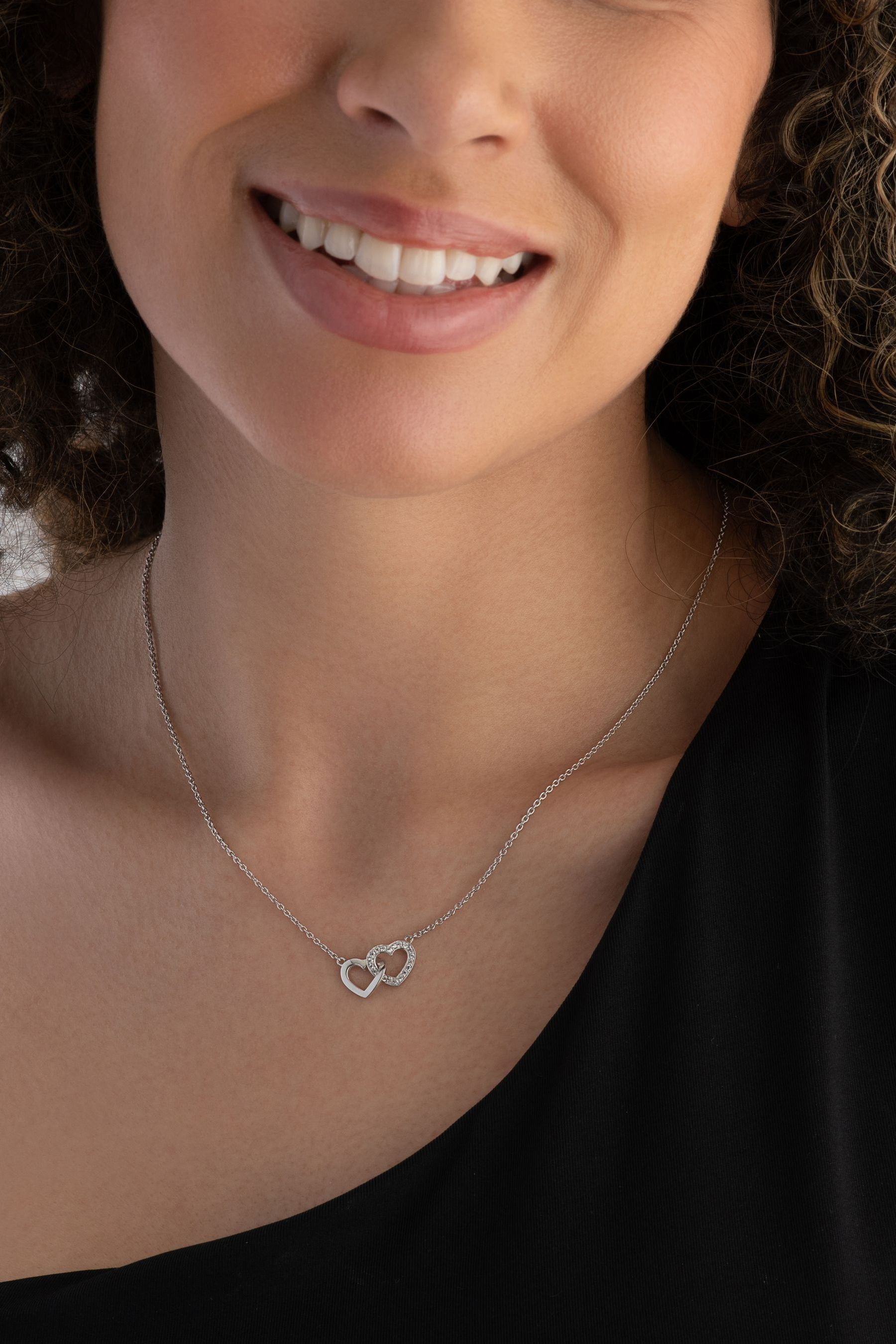 Beaverbrooks silver discount heart necklace