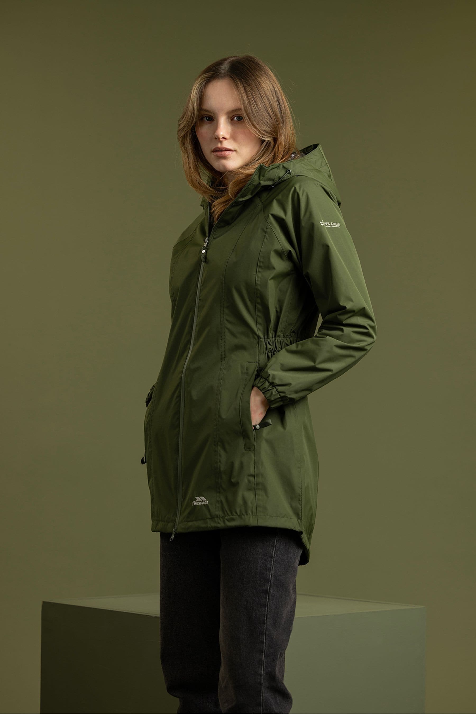 Trespass green parka hot sale