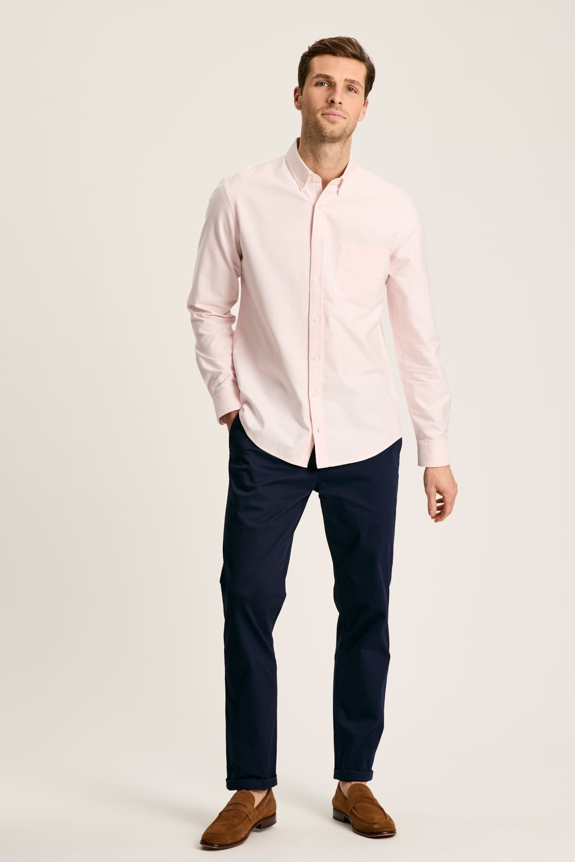Joules Oxford Pink Long Sleeve Classic Fit Shirt - Image 3 of 7