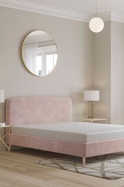 Pink Blush Opulent Velvet Matson Upholstered Bed Bed Frame - Image 4 of 8