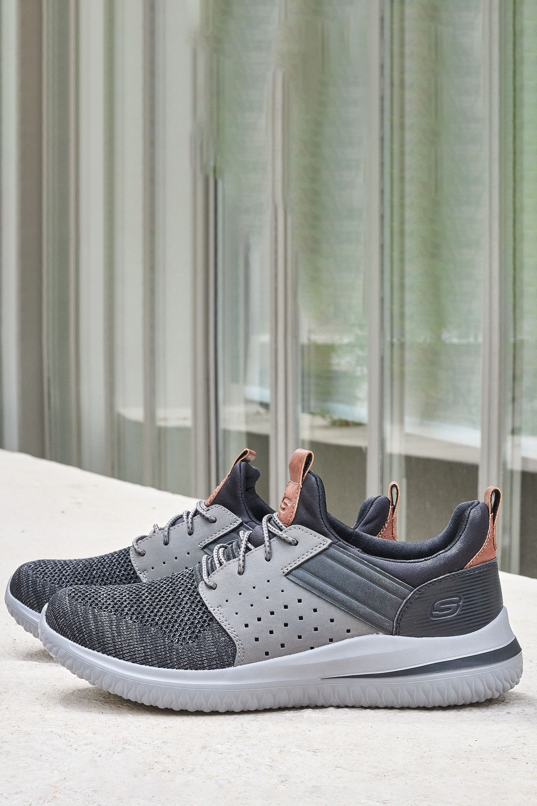Buy Skechers Black Delson 3.0 Cicada Mens Trainers from Next Luxembourg