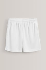 White Single Football Sports Shorts (3-16yrs) - Image 1 of 3