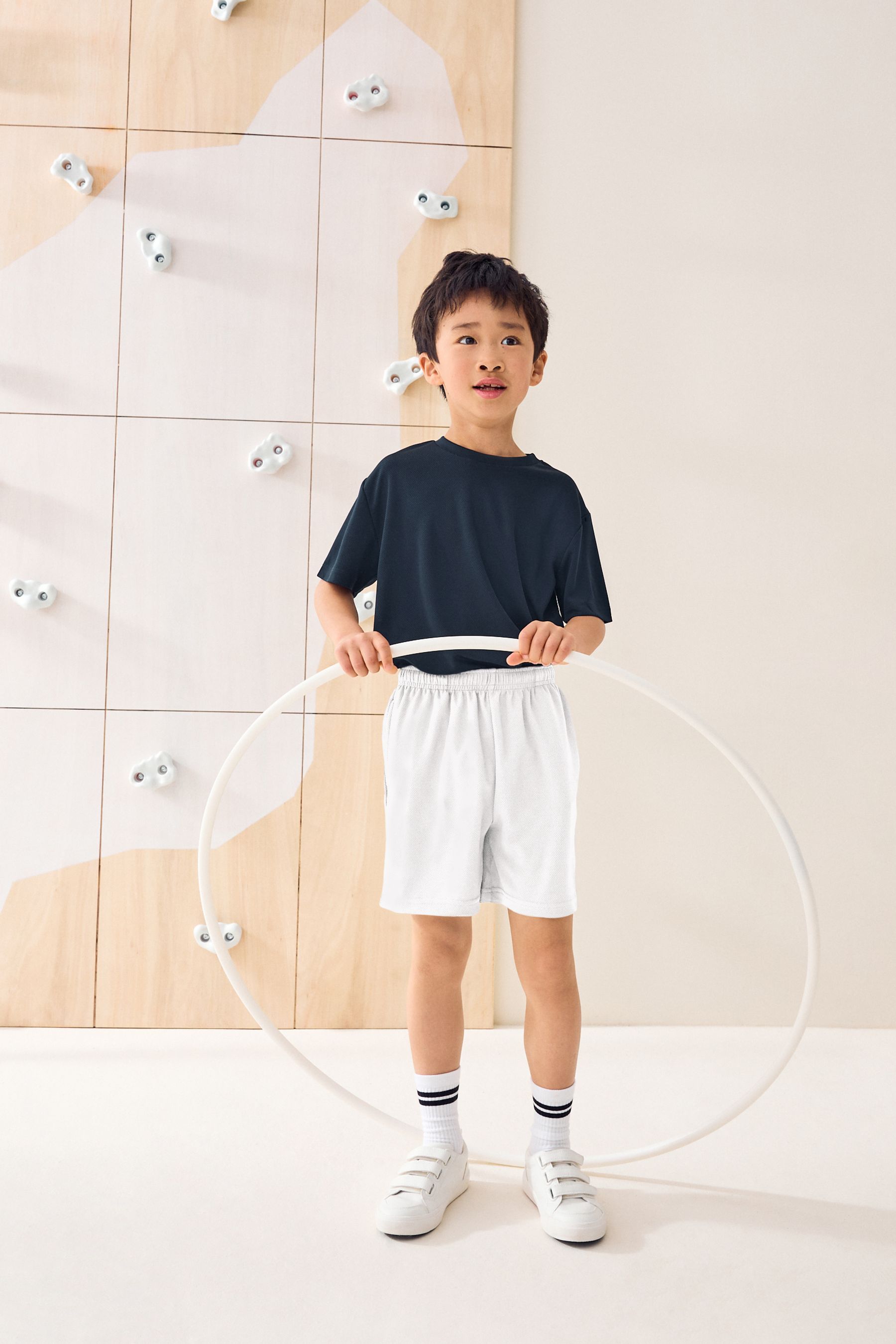 Girls white sports shorts on sale