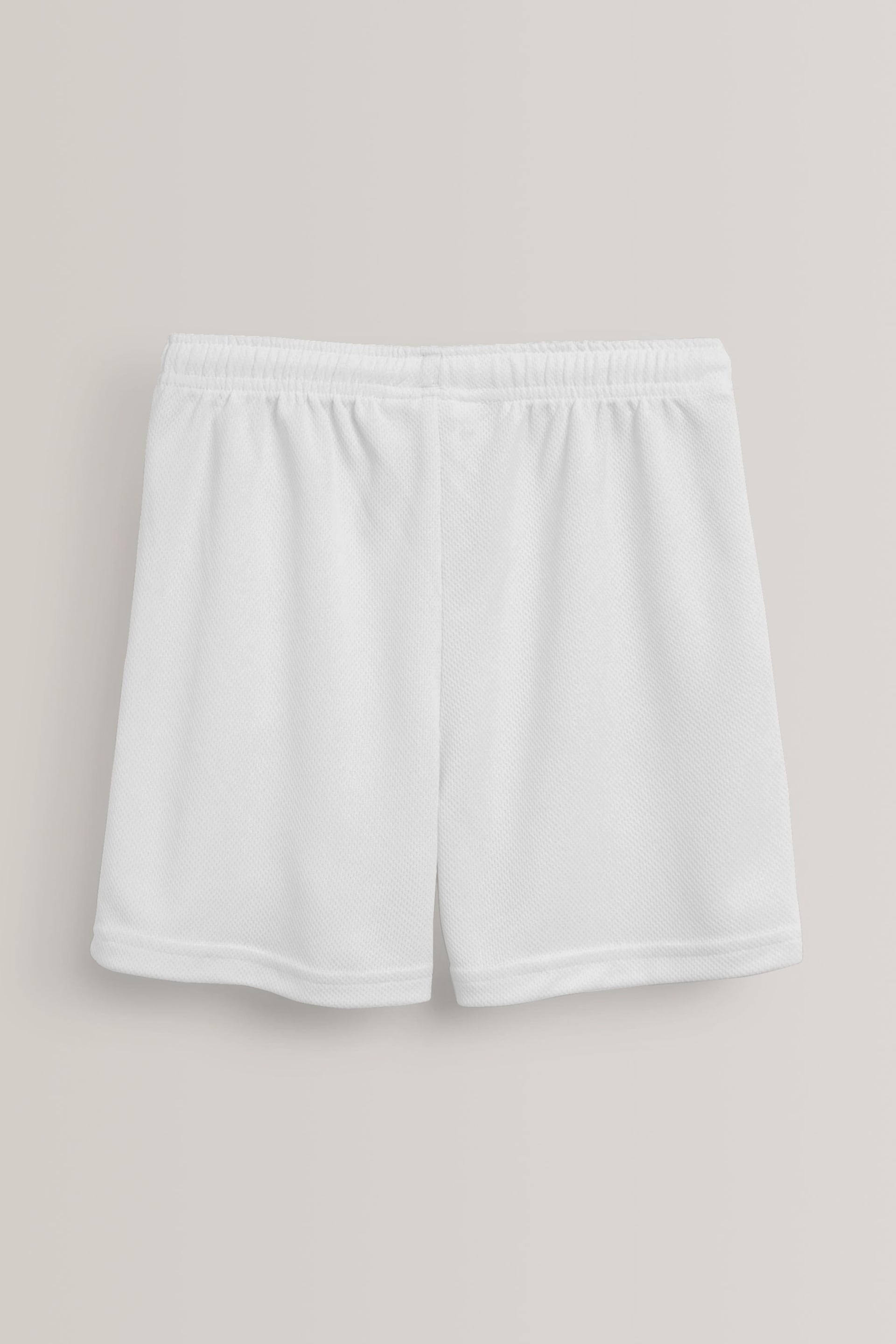 White Single Football Sports Shorts (3-16yrs) - Image 2 of 3