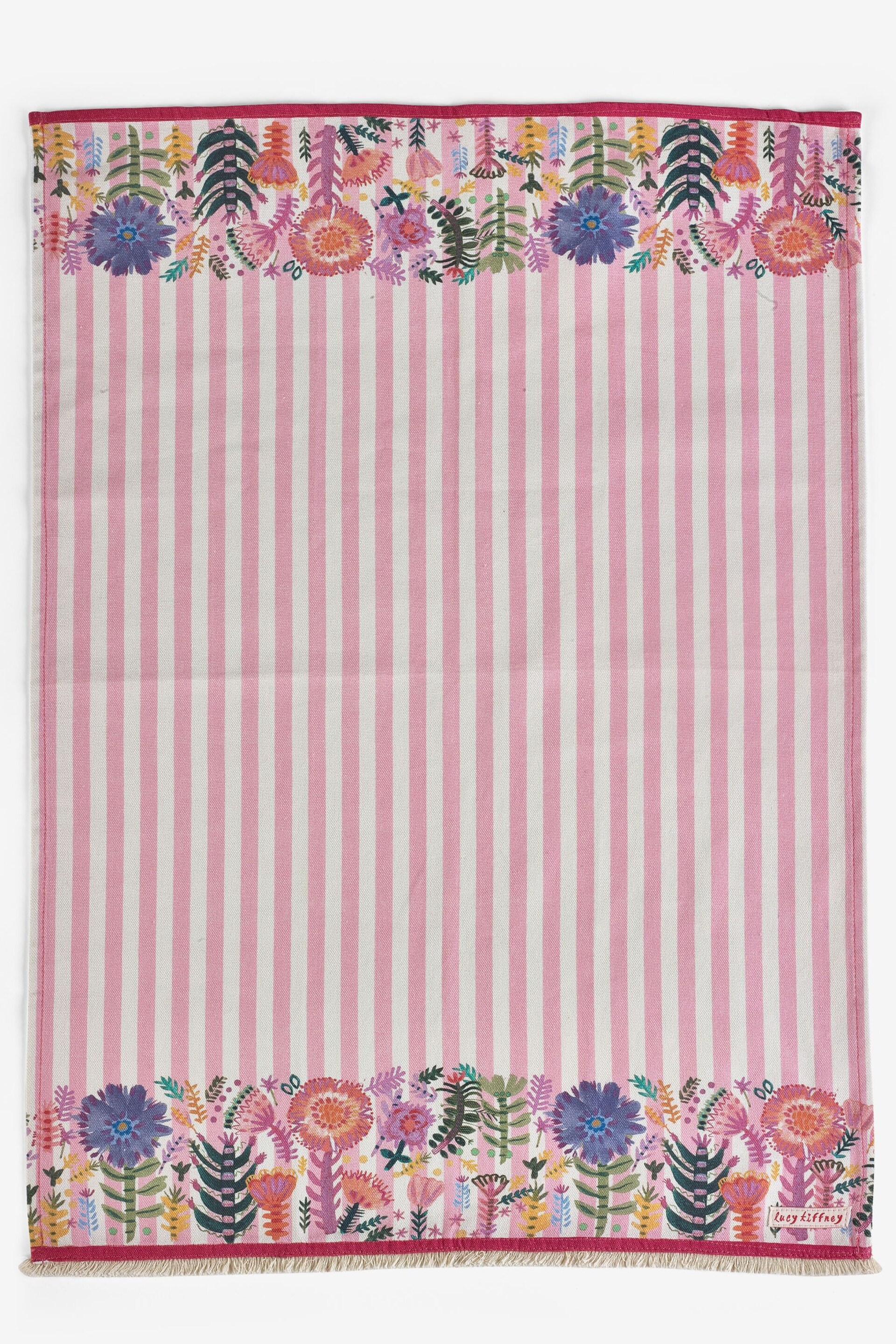 Lucy Tiffney Multicoloured Tasseled Tea Towels Set Of 2 - Image 3 of 3