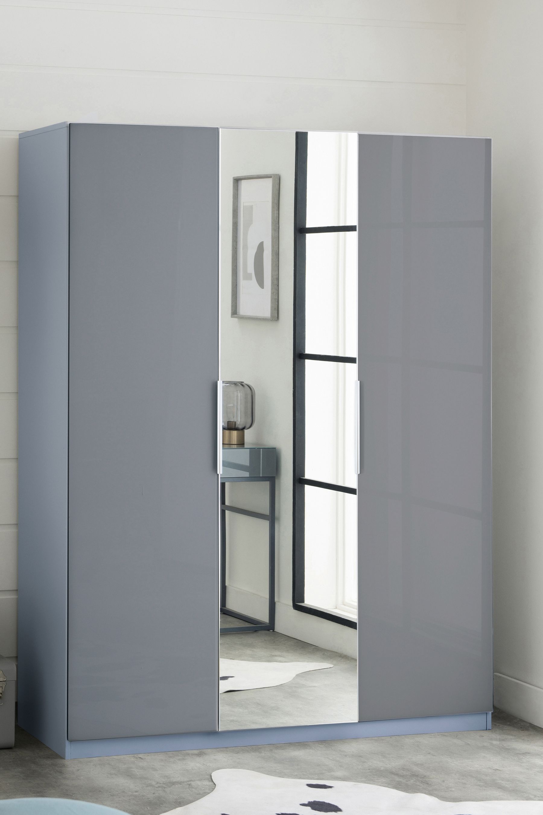 Slim shop grey wardrobes