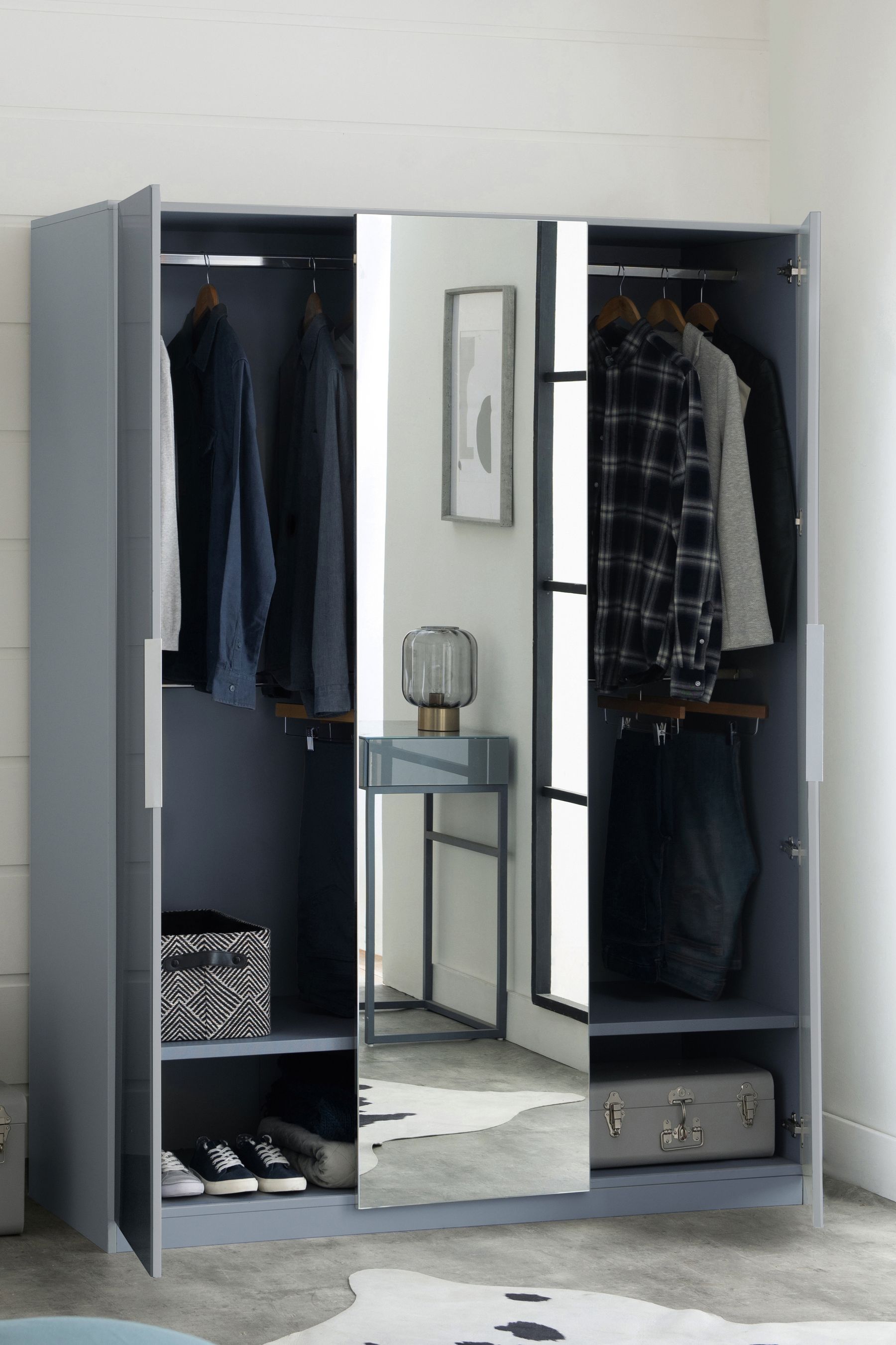 Next outlet grey wardrobe
