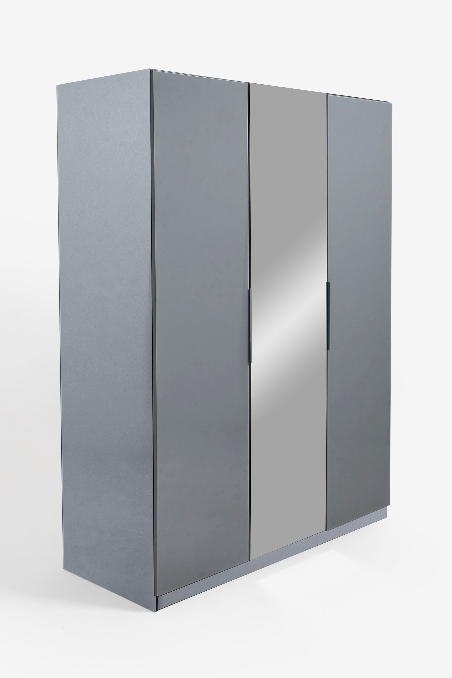 Grey White Sloane Collection Luxe Triple Glass Fitted Wardrobe