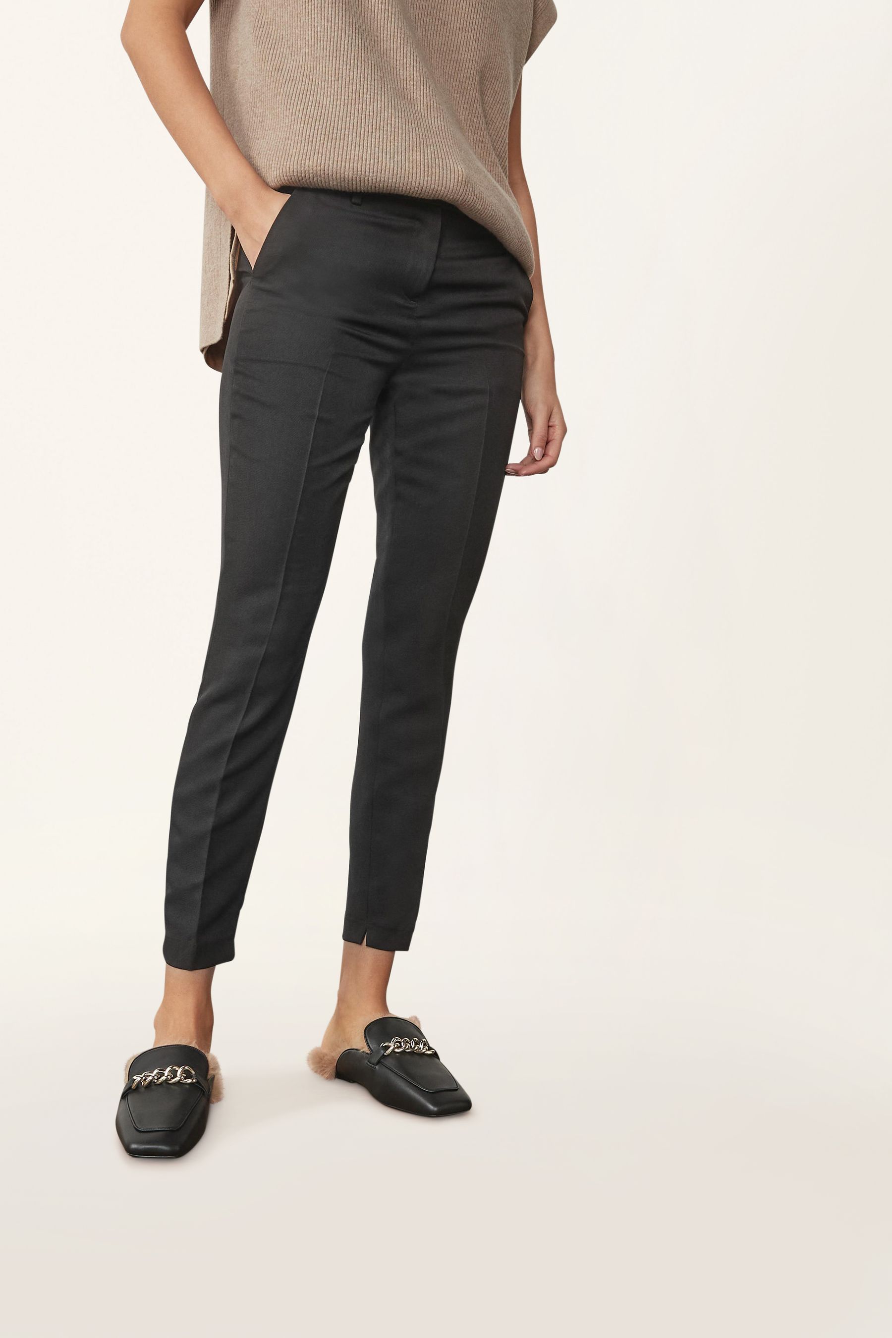 Black skinny trousers next sales