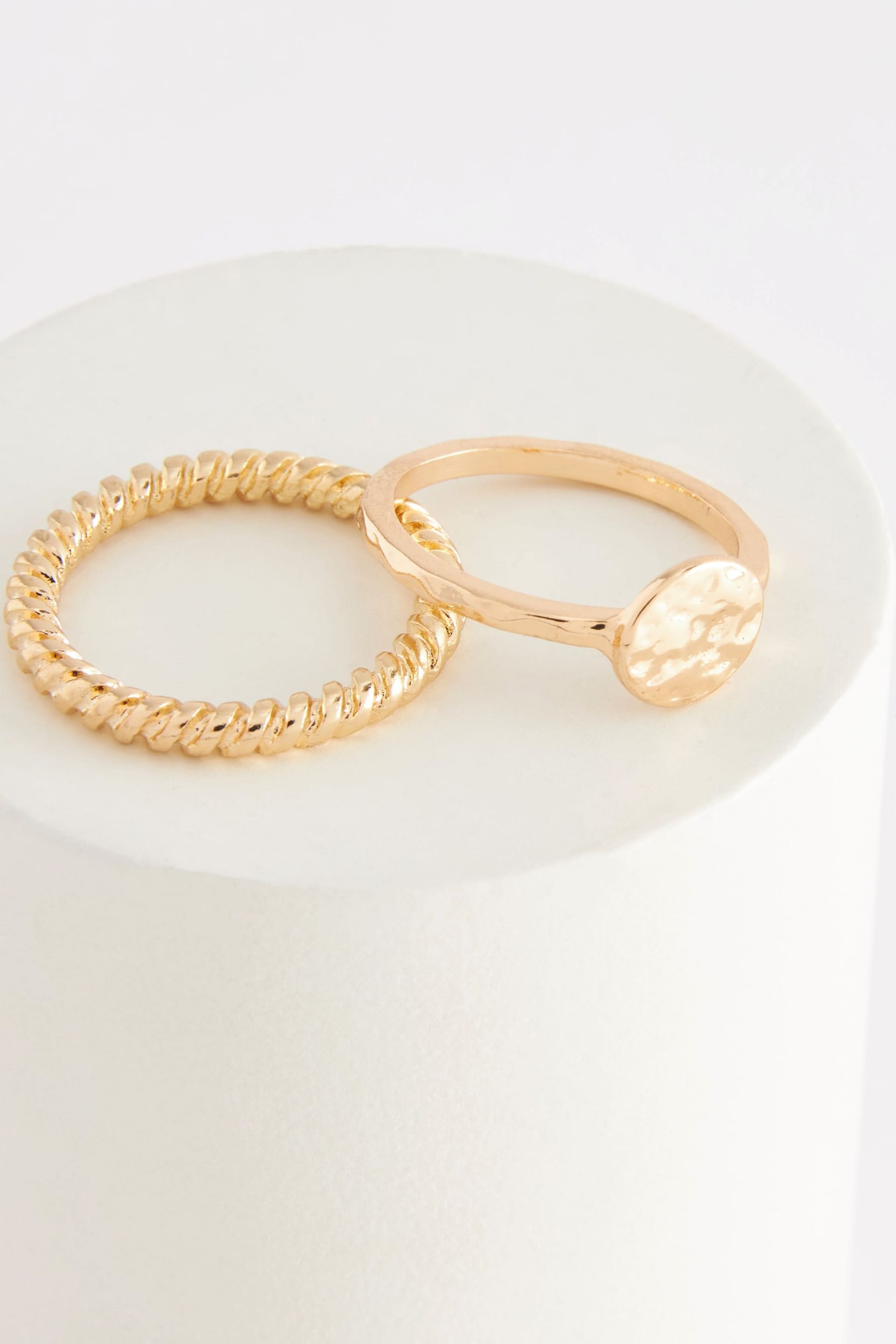 Gold Tone Twist Ring Pack Made With Recycled Zinc - Image 3 of 3