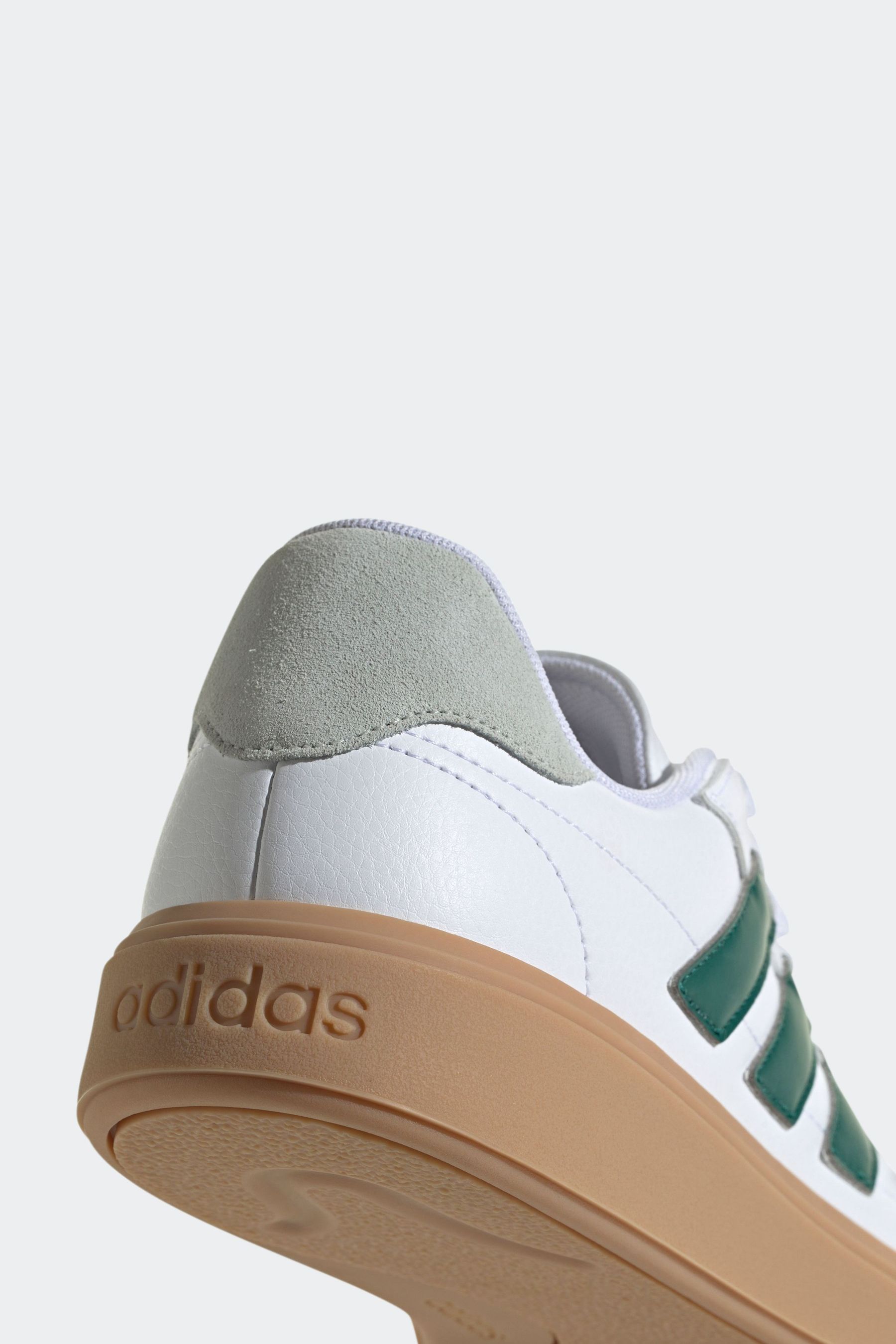 Buy adidas White Dark Green Courtblock Trainers from the Next UK online shop