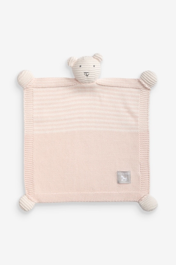The Little Tailor Pink Baby Soft Knitted Teddy Comforter