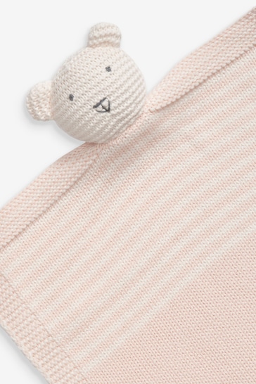 The Little Tailor Pink Baby Soft Knitted Teddy Comforter