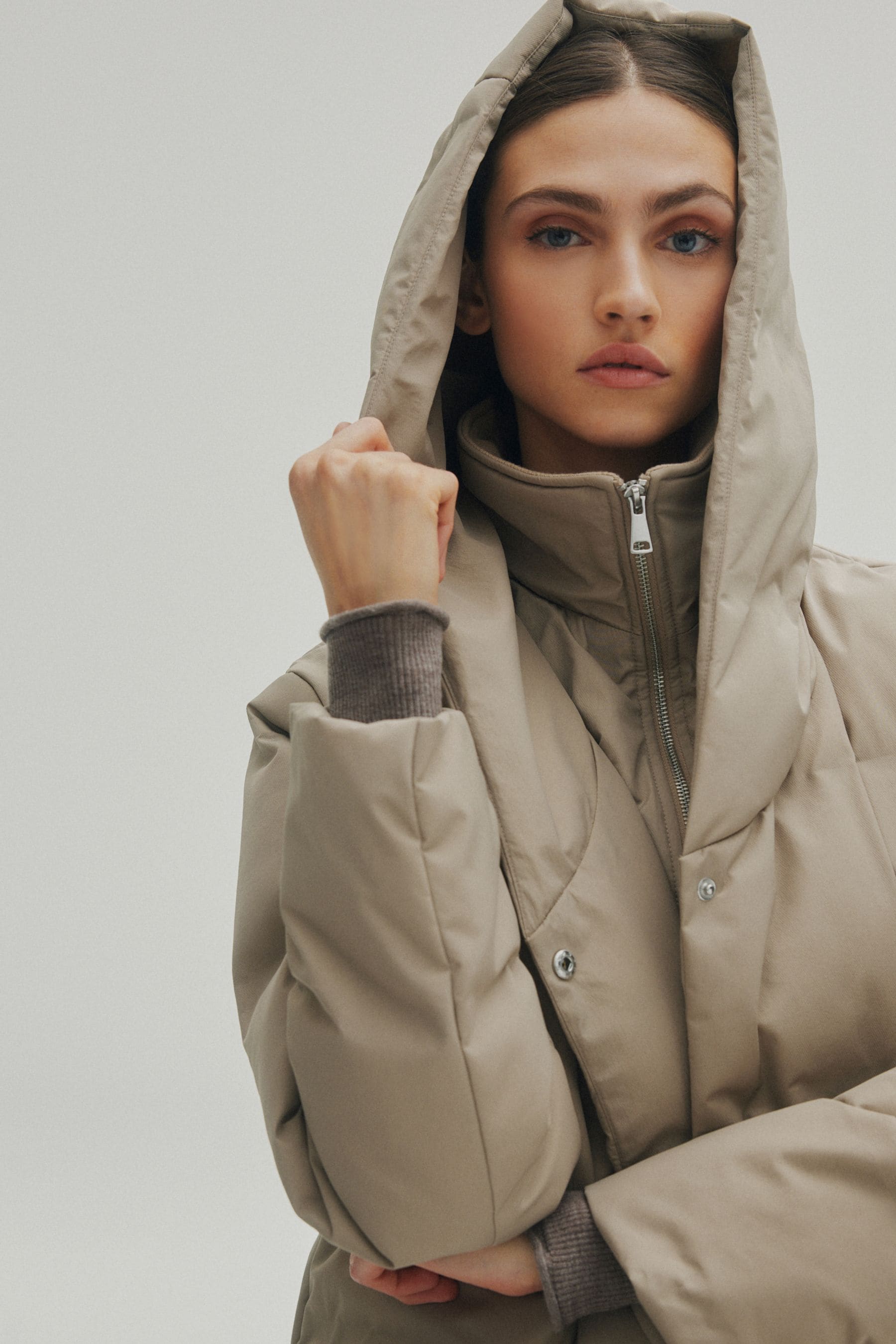 Padded hooded clearance coat