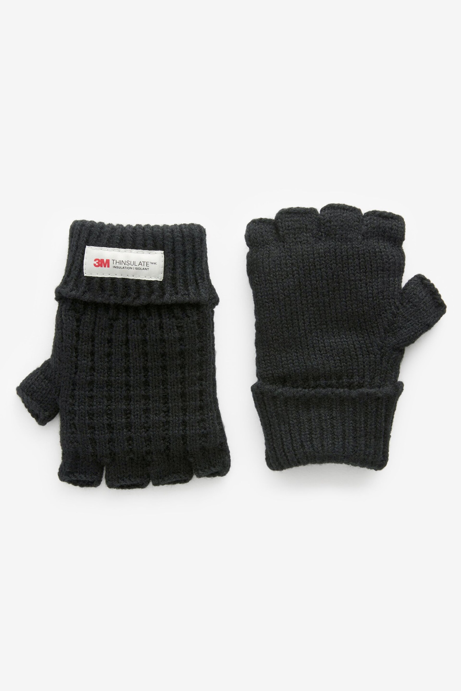 Black Fingerless Gloves (3-16yrs) - Image 1 of 1