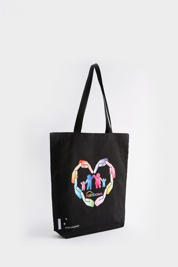 Black Rainbows Hospice Cotton Reusable Bag For Life