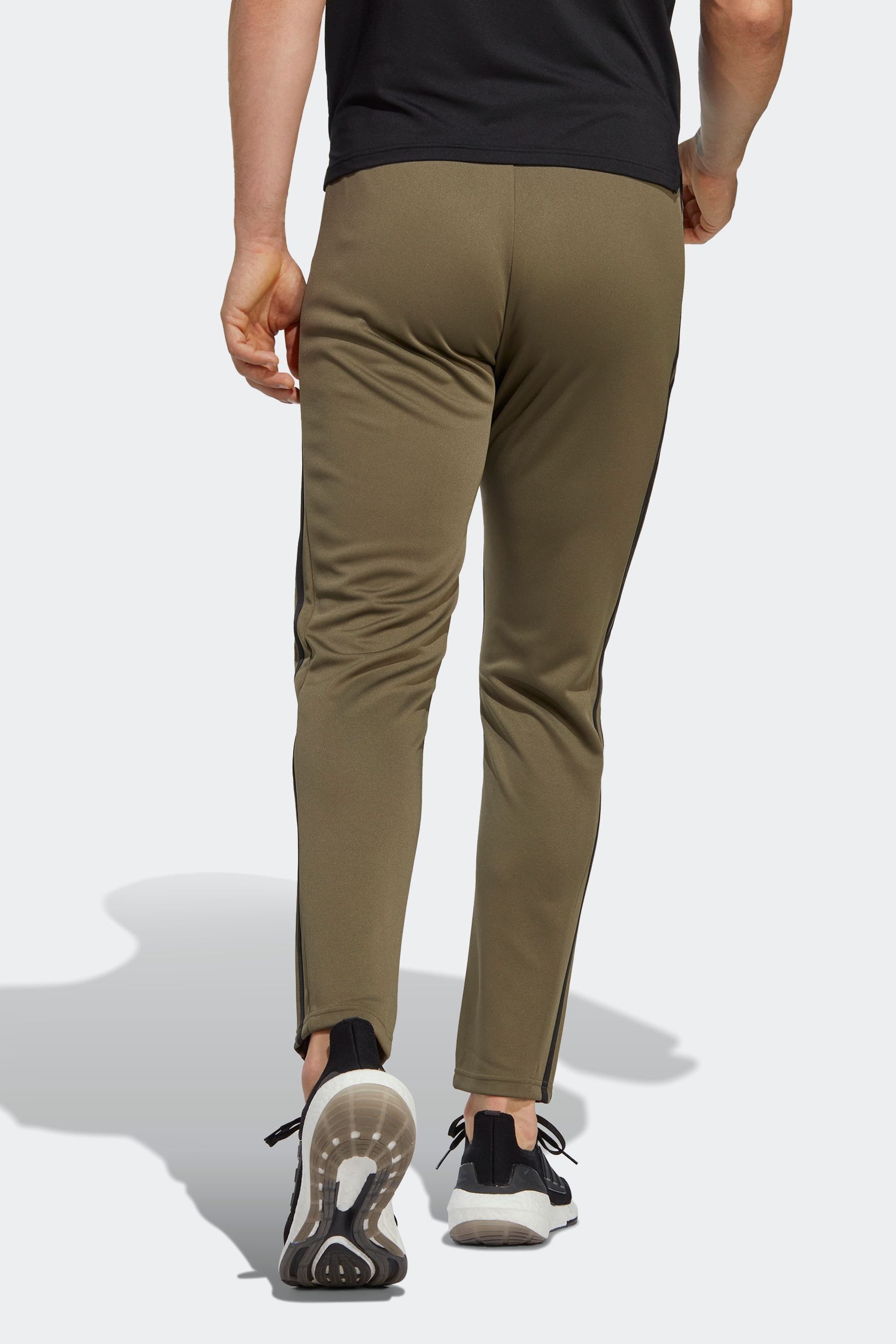 Buy adidas Khaki Green Train Essentials 3 Stripes Training Joggers from Next Luxembourg