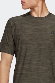adidas Brown Train Essentials Stretch Training T-Shirt - Image 6 of 7
