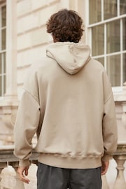 Stone Cream Garment Washed Hoodie - Image 3 of 9